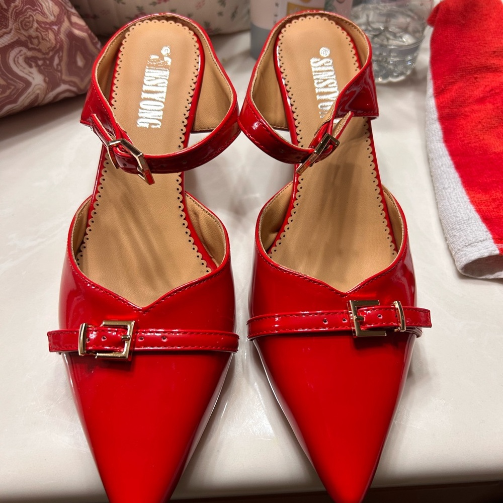 Red Patent Leather Women's Heels